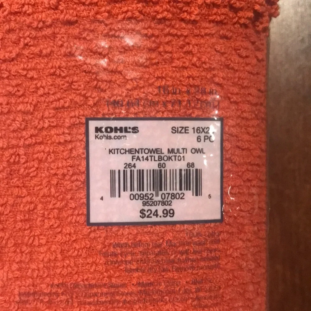 Towels Fall Owl Kitchen Hand Towels